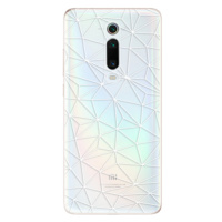 Odolné silikónové puzdro iSaprio - Abstract Triangles 03 - white - Xiaomi Mi 9T Pro