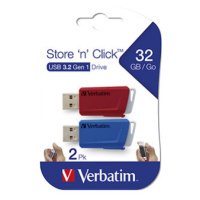 Verbatim USB flash disk, USB 3.0, 32GB, Store N Click, mix barev, 49308, USB A, s výsuvným konek