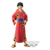 Banpresto One Piece DXF Grandline Men PVC Statue Monkey D. Luffy Yukata Version 16 cm