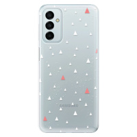 Odolné silikónové puzdro iSaprio - Abstract Triangles 02 - white - Samsung Galaxy M23 5G