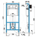 predstenový inštalačný systém bez tlačidla + WC CERSANIT CITY NEW CLEANON + WC SEDENIE SLIM H895