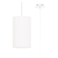 Biele závesné svietidlo s textilným tienidlom ø 15 cm Volta – Nice Lamps