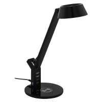 Stolová LED lampa Banderalo CCT stmievač QI čierna