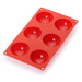 Červená silikónová forma na 6 mini dezertov Lékué