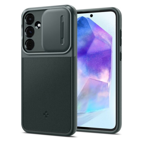 Spigen Optik Armor, abyss zelený - Samsung Galaxy A55