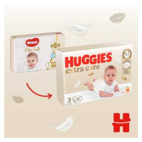 HUGGIES® Extra Care plienky jednorazové 3 (6-10 kg) 72 ks