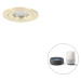 Inteligentné vstavané bodové svietidlo zlaté okrúhle IP44 vrátane WiFi GU10 - Xena