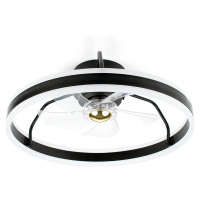 Noaton 16050B Atria, čierna, stropný ventilátor so svetlom