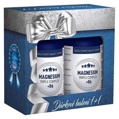 CLINICAL Magnesium triple complex + B6 2 x 100 kapsúl + DARČEKOVÉ balenie
