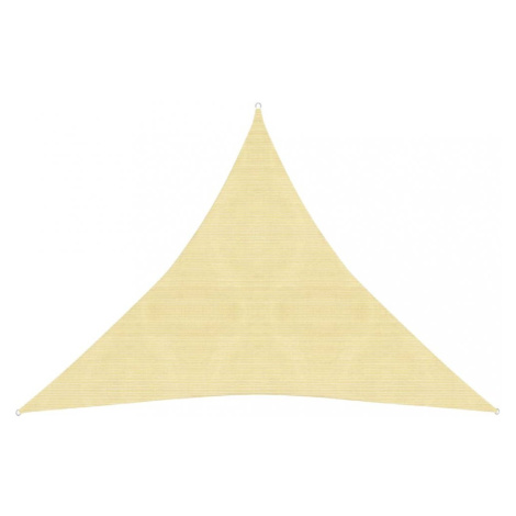 Tieniaca plachta trojuholníková HDPE 3 x 3 x 3 m Dekorhome Béžová vidaXL