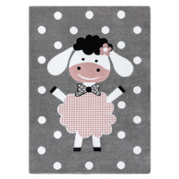 Detský kusový koberec Petit Dolly sheep grey Rozmery kobercov: 180x270