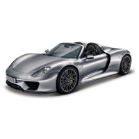 Bburago Porsche 918 Spyder Metallic šedá 1 : 24