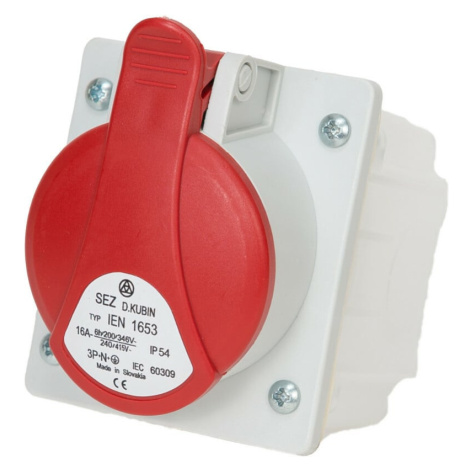 Industrial panel sockets angled 16A/5P, IP44