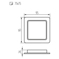 TAVO LED DL 5W-NW Vstavané svietidlo LED