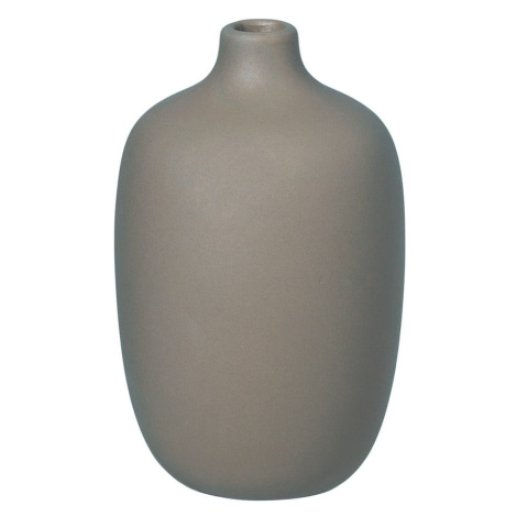 Sivá keramická váza Blomus Ceola, výška 12 cm