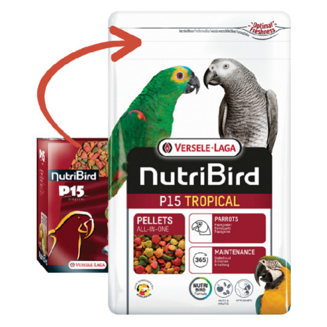 Versele Laga NutriBird P15 Tropical - pelety pre veľké papagáje 3kg