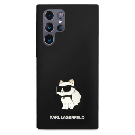 Karl Lagerfeld Liquid Silicone Choupette NFT Zadný Kryt pre Samsung Galaxy S23 Ultra Black