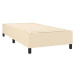 vidaXL Posteľný rám boxspring s matracom krémový 90x190 cm látka