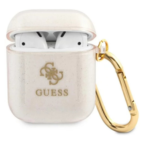 Obal Guess GUA2UCG4GD AirPods cover gold Glitter Collection (GUA2UCG4GD)
