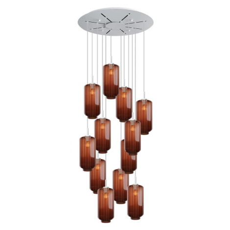 s.luce VELO galerijné svetlo 12 svetiel Ø 80cm baldachýn Ø 18cm