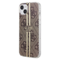 Guess IML 4G Gold Stripe Apple iPhone 15 GUHCP15SH4PSEGW Brown