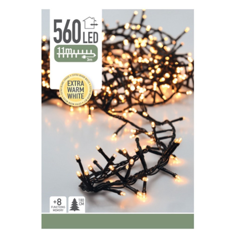 Vianočná svetelná LED reťaz Cluster, 560 mini LED
