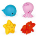 Morské zvieratká - hračka do vody - 4 ks