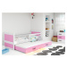 Expedo Detská posteľ FIONA 2 + matrac + rošt ZADARMO, 80x190 cm, bielý/grafit