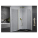 MEXEN/S - Pretória sprchovací kút 80x90, transparent, zlatá + sprchová vanička vrátane sifónu 85