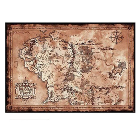 Abysse Corp Lord of the Rings Middle-earth Map Poster 91,5 x 61 cm