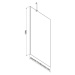 MEXEN/S - Next vaňová zástena FIX 80 x 150 cm, mrazené sklo, biela 895-080-000-00-30-20