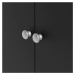 Čierna šatníková skriňa Tvilum Madrid, 102 x 199 cm