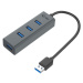 i-tec USB 3.0 Metal pasívny 4 portový HUB