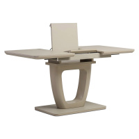 AUTRONIC HT-430 CAP Jedálenský stôl 110+40x75 cm, cappuccino 4 mm sklenená doska, MDF, cappuccin