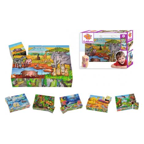 Simba Drevené obrázkové kocky Eichhorn