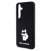 Karl Lagerfeld Liquid Silicone Choupette NFT Zadný Kryt pre Samsung Galaxy S24+ Black