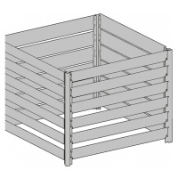 Lanit Plast Kompostér KURT 700 strieborná, 92 x 92 x 85 cm, 704 l