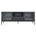 Čierny kovový TV stolík 160x60 cm Dalby – House Nordic