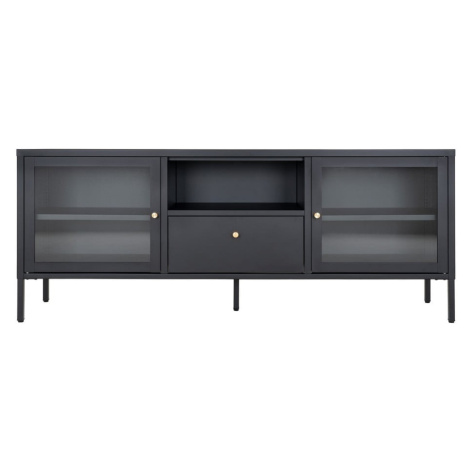 Čierny kovový TV stolík 150x60x35 cm Dalby – House Nordic