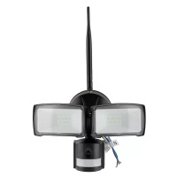 Reflektor LED so senzorom a kamerou SMART 18W, 6000K, 600lm, čierny VT-792 (V-TAC)