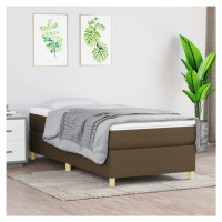 vidaXL Rám na boxspring posteľ tmavohnedý 140x190 cm látka