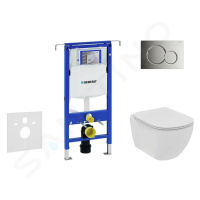 GEBERIT - Duofix Modul na závesné WC s tlačidlom Sigma01, lesklý chróm + Ideal Standard Tesi - W