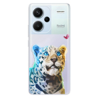 Odolné silikónové puzdro iSaprio - Leopard With Butterfly - Xiaomi Redmi Note 13 Pro+ 5G