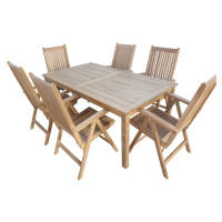 TEXIM GARDEN II - záhradný jedálenský stôl GARDEN II + 6 x stolička EDY