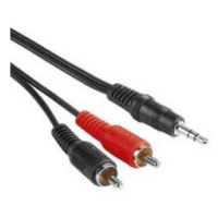 PremiumCord Kábel Jack 3,5mm-2xCinch M/M 15m