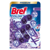 Bref Color Aktív tuhý WC blok Lavender 3 x 50 g
