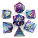 TLAMA games Sada 7 dvoubarevných perleťových kostek pro RPG Barva: růžová / fuchsiová