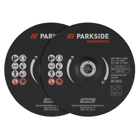 PARKSIDE PERFORMANCE® Rezný/Hrubovací kotúč, Ø 230 mm (hrubovacie kotúče, 2 kusy)