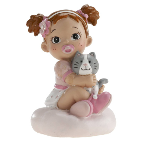 Figúrka dievčaťa s mačkou 10cm - Dekora - Dekora