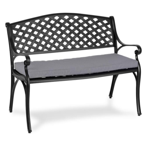 Blumfeldt Pozzilli BL, záhradná lavička, poduška na sedenie, čiena/sivá
